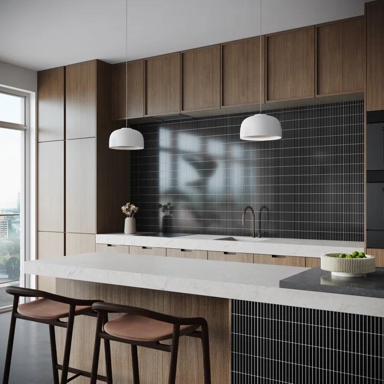 Monogram Stacked 11.19 In. X 11.9 In. Glossy Porcelain Mosaic Floor And Wall Tile (0.92 Sq. Ft. / Each)