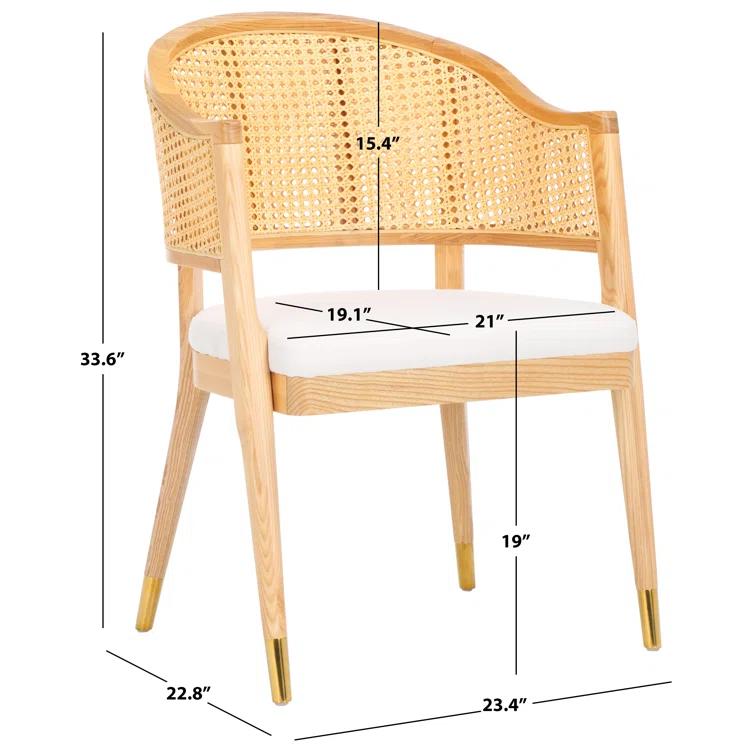 Rogue Chic Black Rattan and Cane Mid-Century Arm Chair
