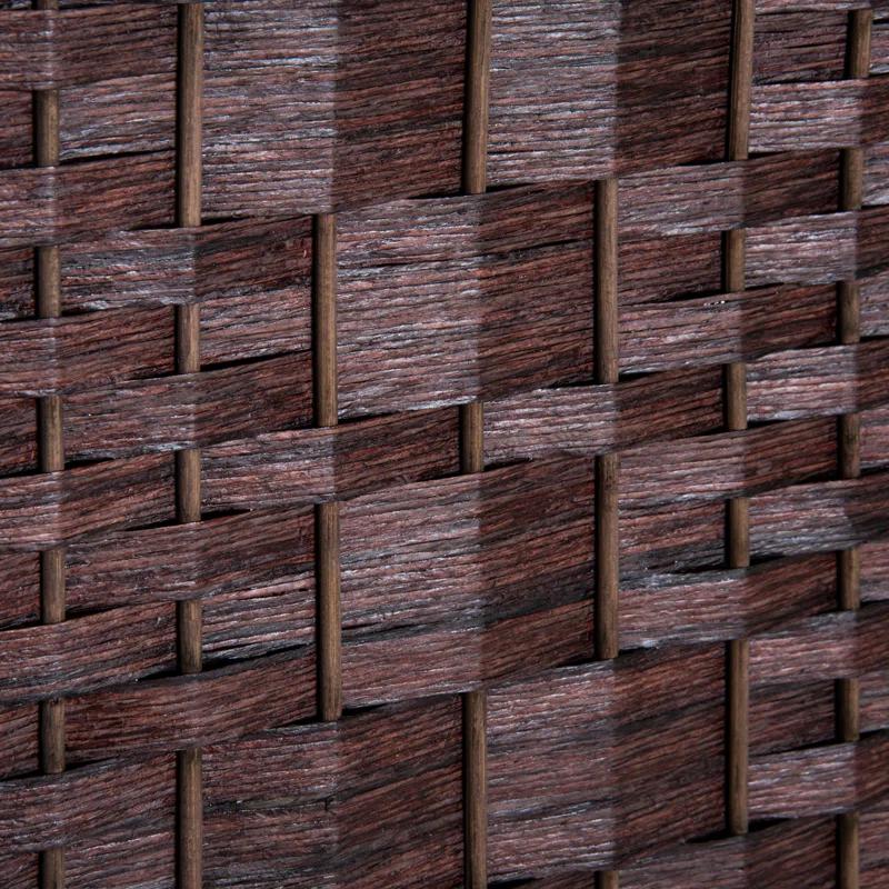 Gracie Oaks 6' Tall Wicker Weave 3 Panel Room Divider Privacy Screen