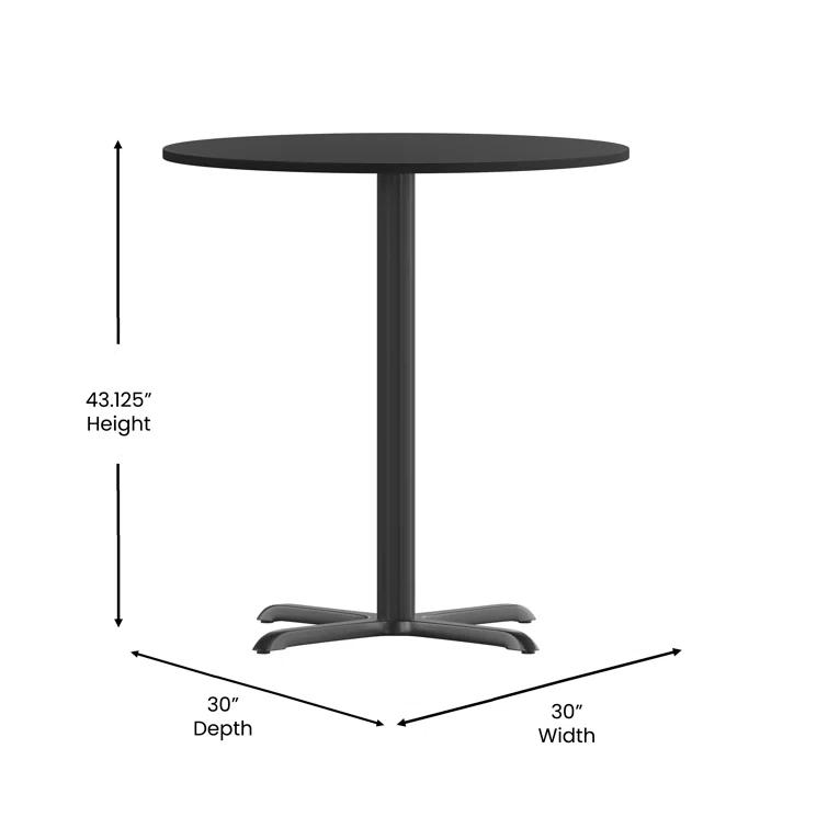 Flash Furniture Carrus Round Laminate Table Top with Height Table Base