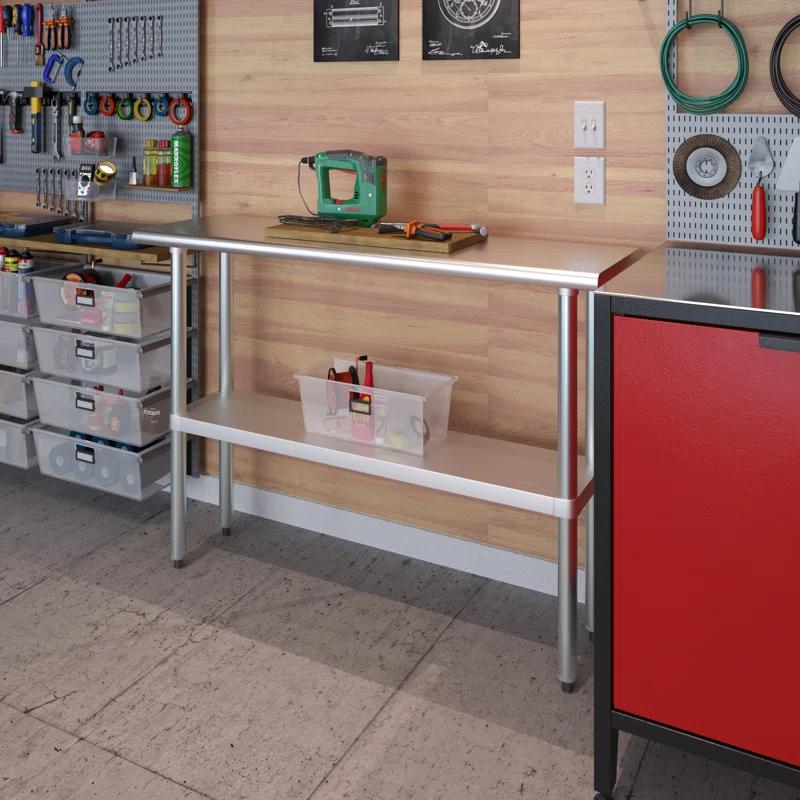 Amgood Stainless Steel Top Workbench