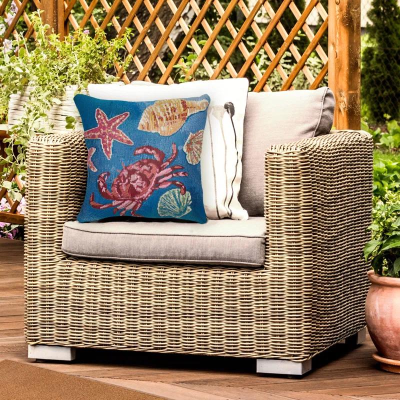 Liora Manne Marina No Decorative Addition Indoor/Outdoor Throw Pillow