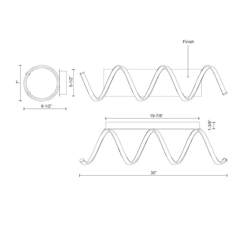 Kuzco Lighting Synergy Steel LED Flush Mounted Sconce