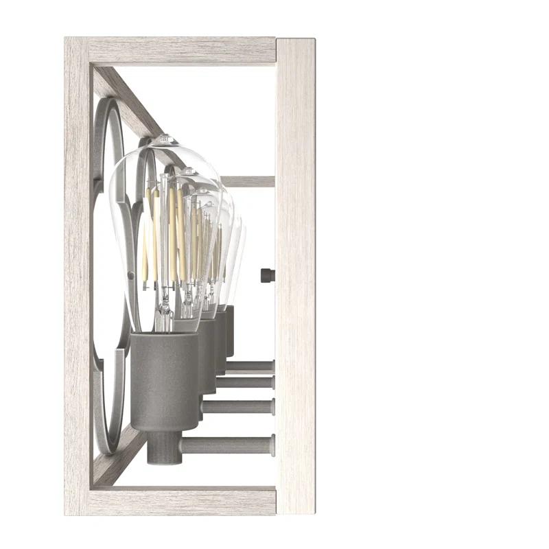 Hunter Fan Gablecrest 4 Light  Flush Mount Bathroom Vanity Wall Light Fixture