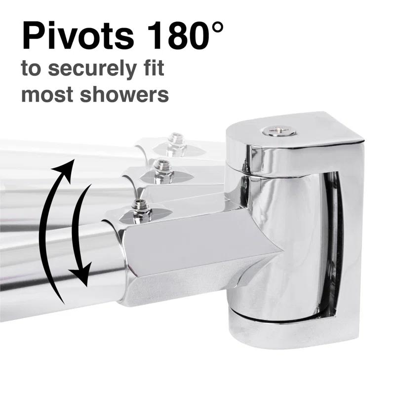 VOMGEB1 Double Curved Shower Rod, Durable Metal Construction