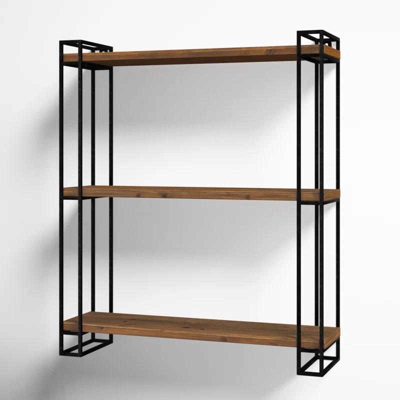 Burchill 3 Piece Pine Floating Shelf
