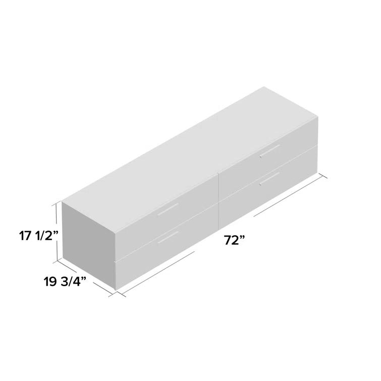Blu Dot Shale Solid Wood 72'' W 4 - Drawer Dresser