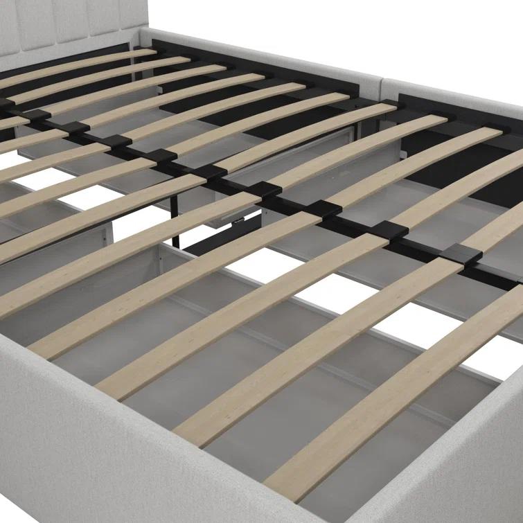 Novogratz Brittany Upholstered Unfinished Platform Storage Bed