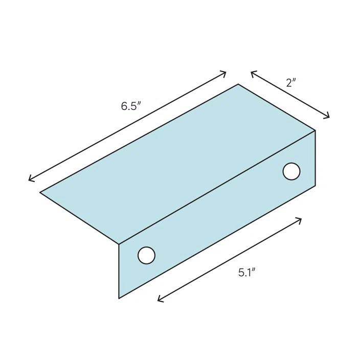 Atlas Homewares Modern Square 5 1/16" Center to Center Finger pull