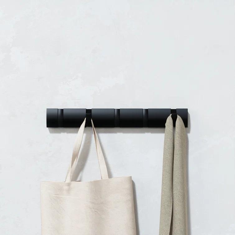 Umbra Flip Solid Wood Wall 5 - Hook Wall Mounted Coat Rack