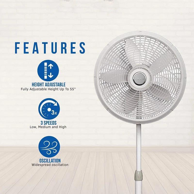 Lasko 18" Oscillating Pedestal/Standing Fan