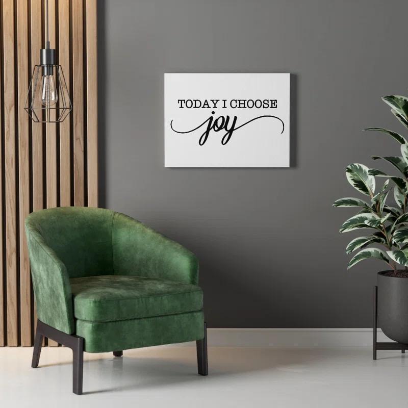 Trinx Inspirational Quote Canvas Today I Choose Joy Wall Art Motivational Motto Inspiring Prints Artwork Decor Ready To Hang