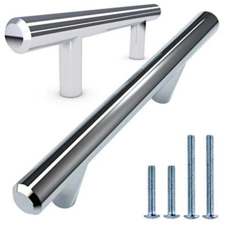 Alpine Hardware Alpine Hardware Solid Stainless Steel Euro Bar Cabinet Handle Drawer Pull (1/2-inch Diameter), 10-inch Length (7.50-inch Hole Center)