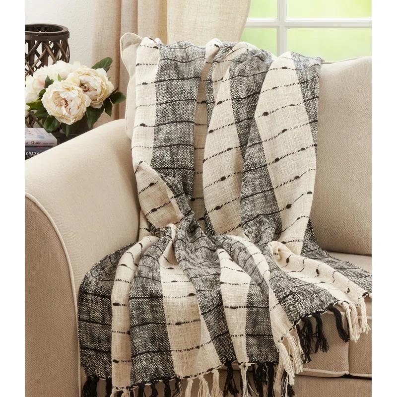 Saro Sevan Collection Hand Woven Throw Blanket