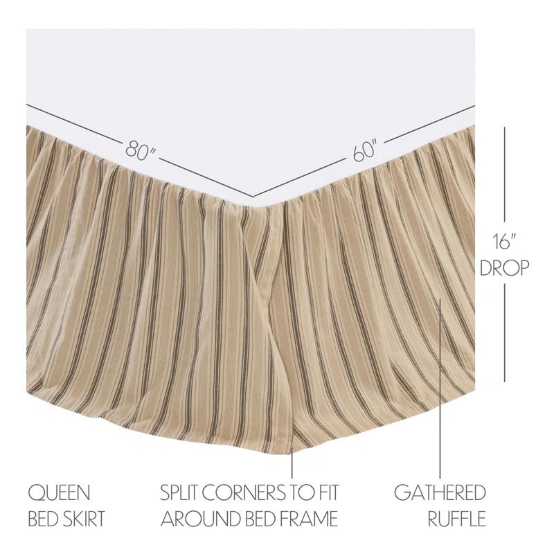 VHC Brands Sawyer Mill Ruffled Bed Skirt