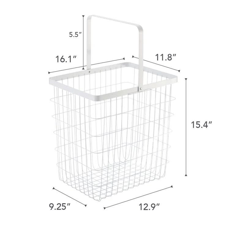Yamazaki Home Yamazaki Home Laundry Basket, Storage Hamper, Large, Steel, Large, 8.75 gallons, 33 liters
