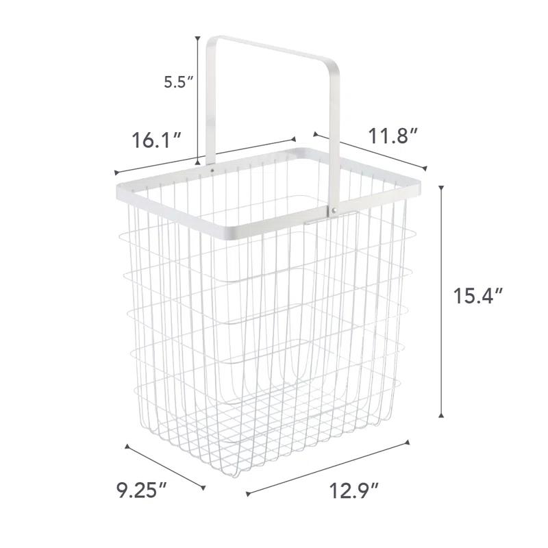 Yamazaki Home Yamazaki Home Laundry Basket, Storage Hamper, Large, Steel, Large, 8.75 gallons, 33 liters