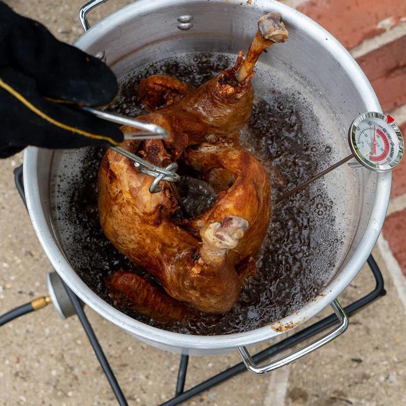 King Kooker King Kooker 30 Qt. Aluminum Turkey Pot with Drain Spigot, Lid, Lifting Rack, and Lifting Hook