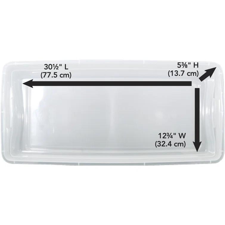 Sterilite Clear Plastic Stacking Storage Container Box w/ Lid