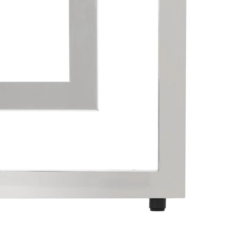 Safavieh Couture Harlan Round Glass Top Metal Base Dining Table
