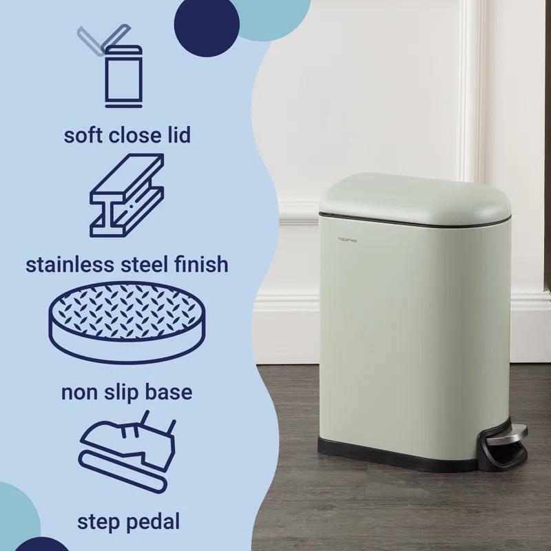 happimess Roland Steel Step On Trash Can