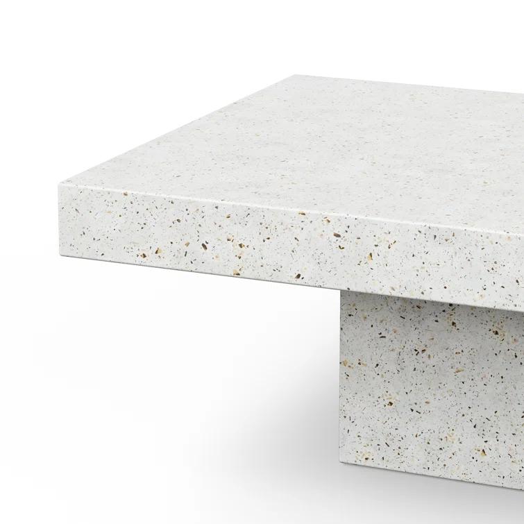 AllModern Kareen Concrete Pedestal Coffee Table & Reviews | AllModern