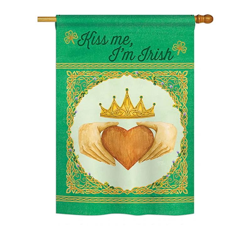 Breeze Decor Double Sided 40'' H x 28'' W Polyester St. Patrick's Day House Flag