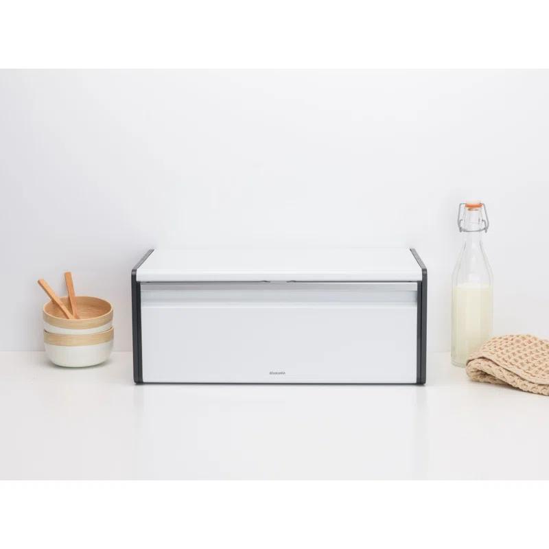 Brabantia Fall Front Bread Box, White