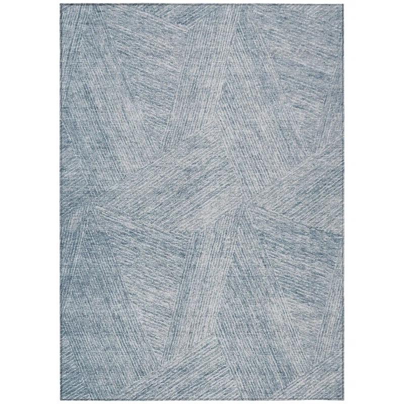 Machine Washable Indoor/Outdoor Chayden ACN991 Denim Rug