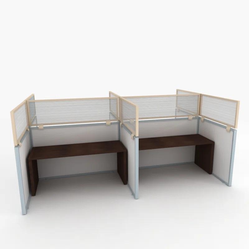 OBEX Acrylic Cubicle Mounted Privacy Panel with Small Brackets