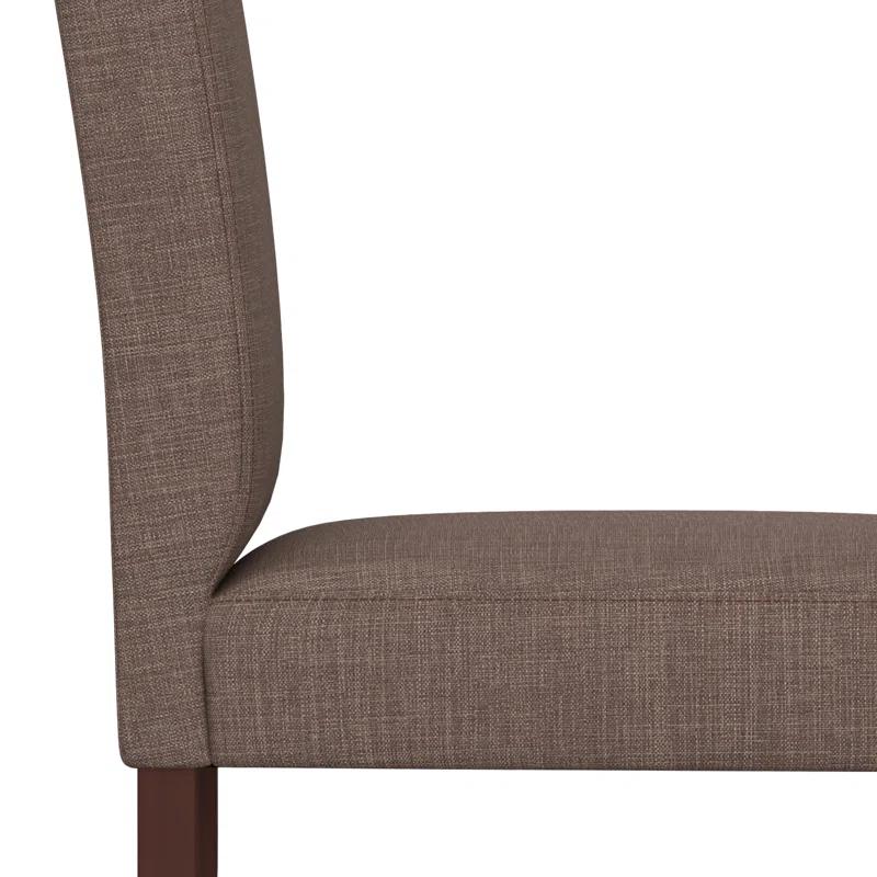 Simpli Home Acadian 17.99'' H Linen Look Polyester Upholstered Parsons Chair (Set of 2)