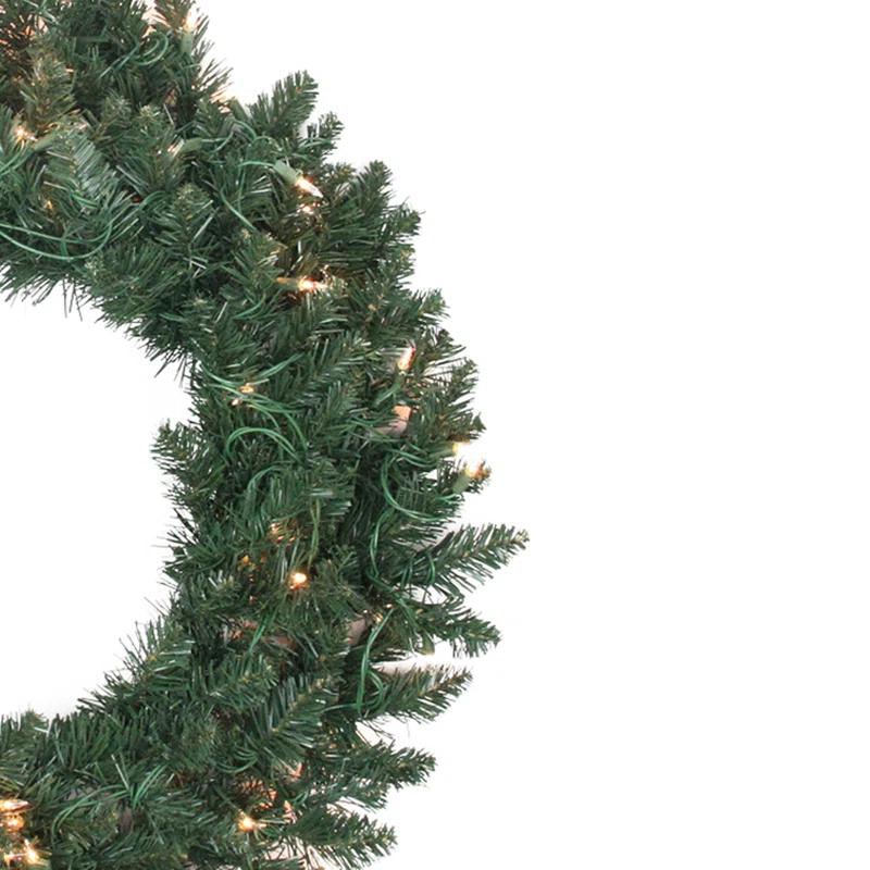 Northlight Seasonal Pre-Lit Traditional Pine Artificial Christmas Wreath - 30-Inch