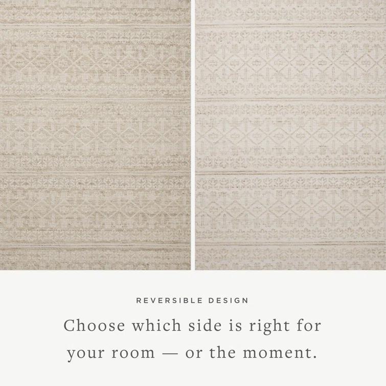 Angela Rose x Loloi Reversible Rivers Sand / Ivory Area Rug & Reviews | Wayfair