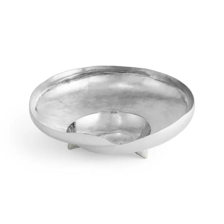 Michael Aram Large Silver Nautilus Shell Decorative Bowl