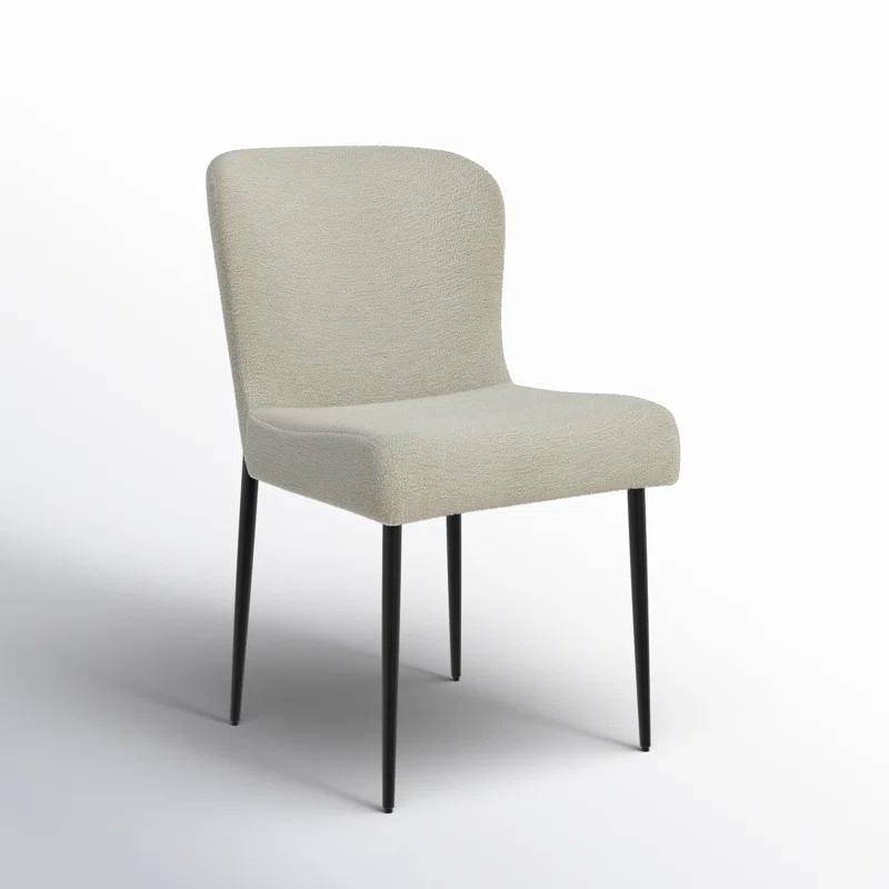 Joss & Main Estrella Boucle And Metal Legs Dining Chair