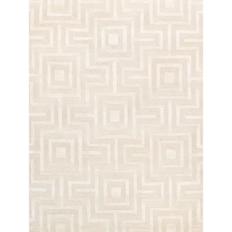 Pasargad Edgy Hand-Tufted Ivory Area Rug