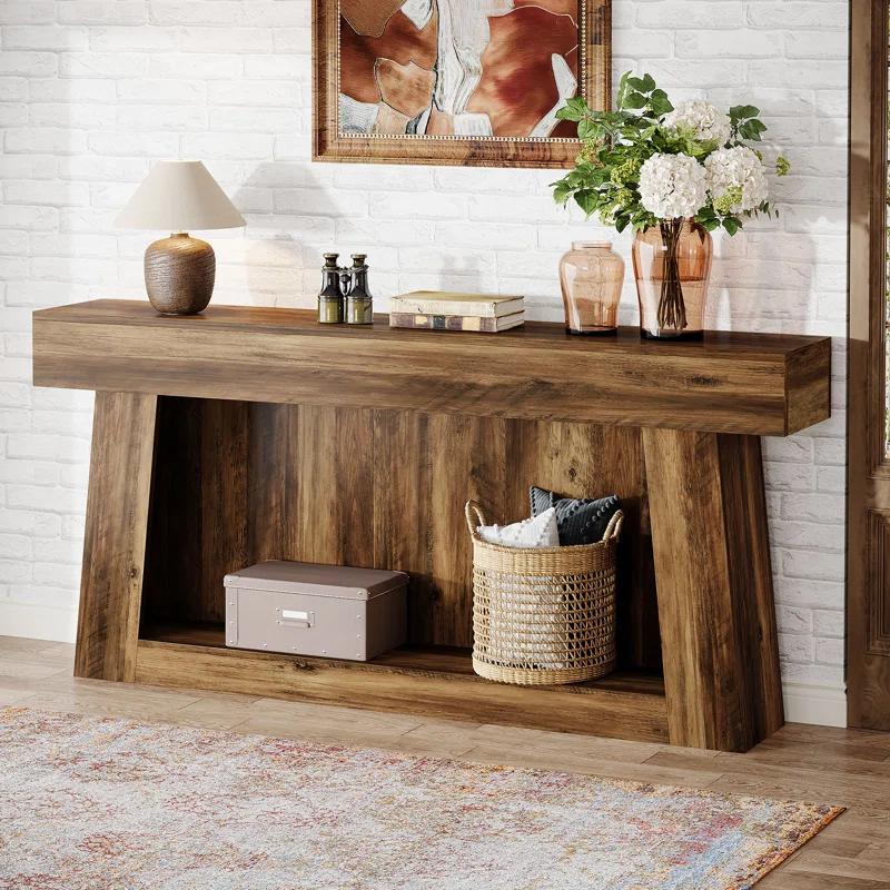Millwood Pines 63 Inch Long Console Table Farmhouse Sofa Table