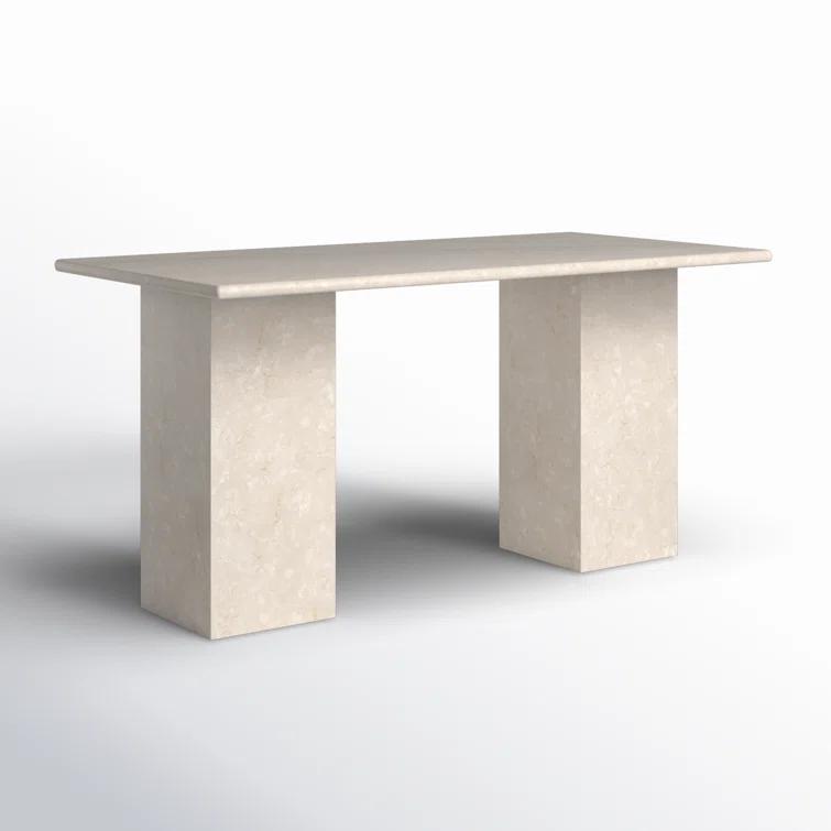 Leonel Desk - Cream Marble