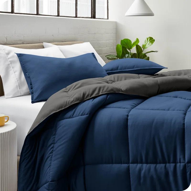 Bare Home Premium Ultra Soft Modern & Contemporary Box Stitch Comforter