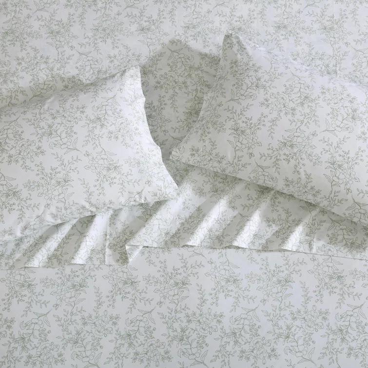 Stone Cottage Bedding Stone Cottage Hawley Floral Cotton Green Sheet Set