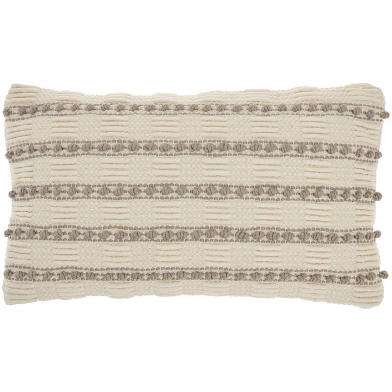 Mina Victory GC384-012020 Textured Cotton Blend Throw Pillow