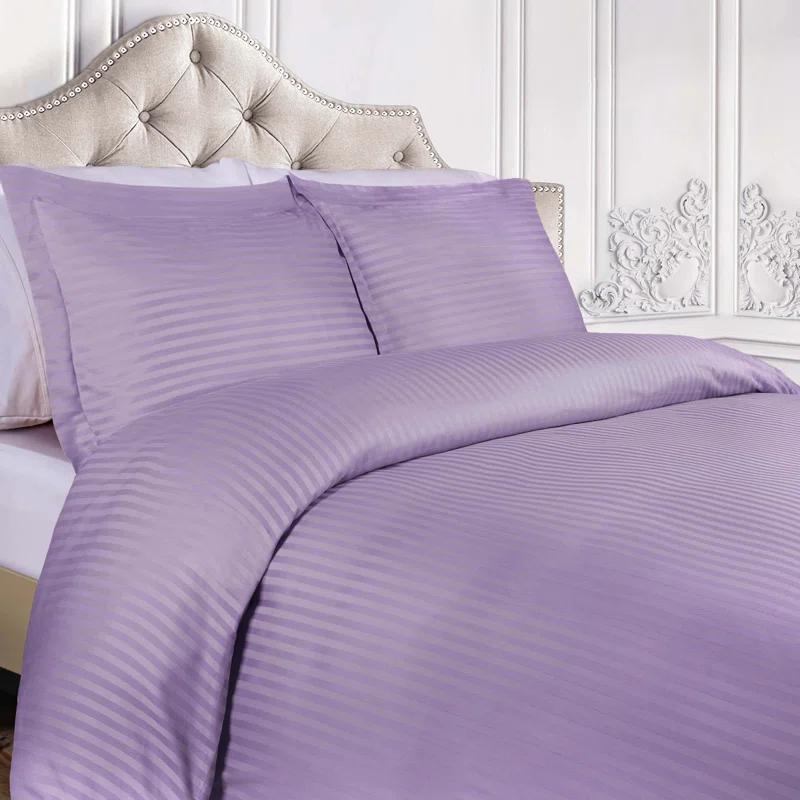 Superior Luxor Treasures Modern & Contemporary Sateen Striped Duvet Cover Set