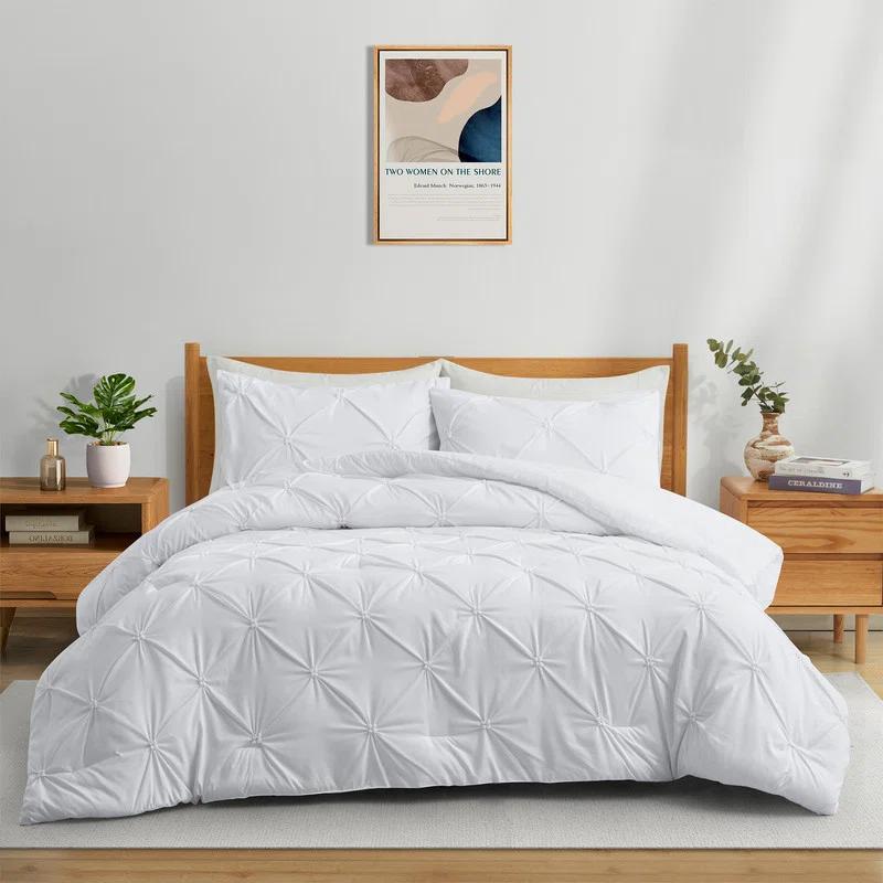 Peace Nest Box Stitch Geometric Shapes Comforter Set (Set of 3)