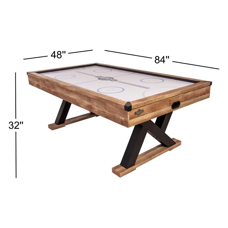 American Legend Kirkwood American Legend 84" Air Hockey Table with Rustic Wood Finish and Digital Scoreboard & Reviews | Wayfair