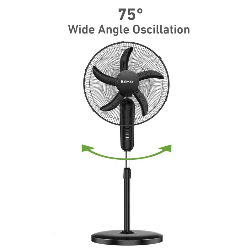 Holmes 18" Oscillating Manual Stand Fan, 3 Speeds