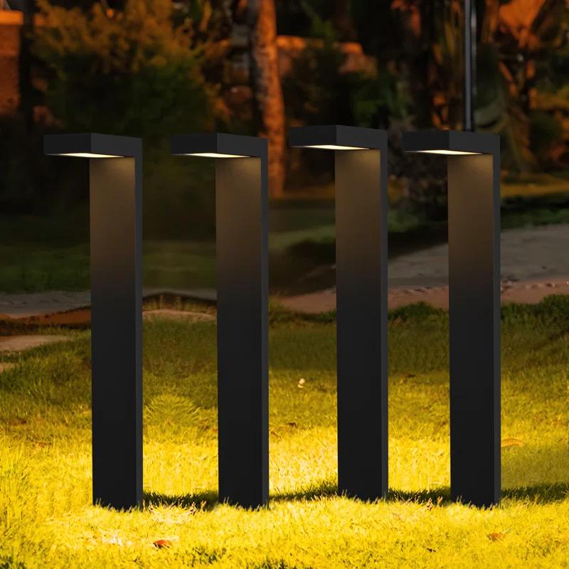 C Cattleya Low Voltage Black Aluminum Led Outdoor Landscape Path Lights (4-pack) (Set of 4)