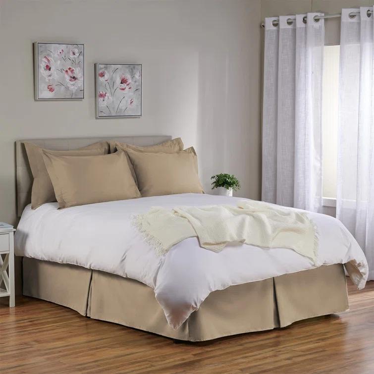 Shopbedding Blissford Tailored Bed Skirt with Split Corner & Reviews | Wayfair