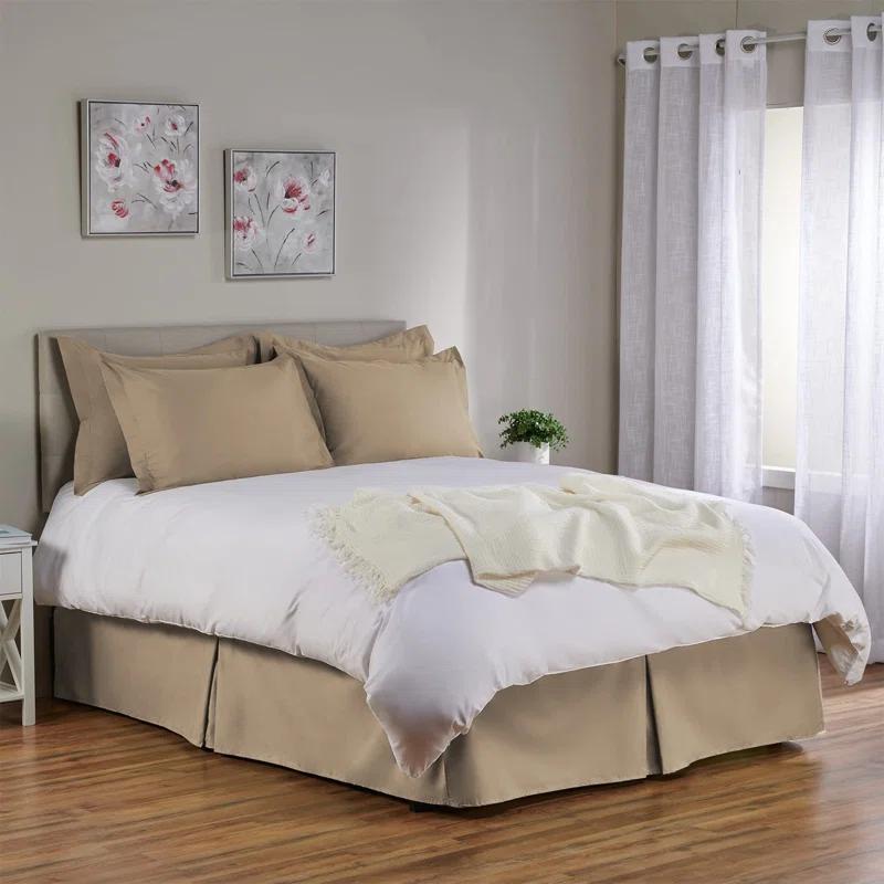 Shopbedding Blissford Tailored Bed Skirt with Split Corner & Reviews | Wayfair