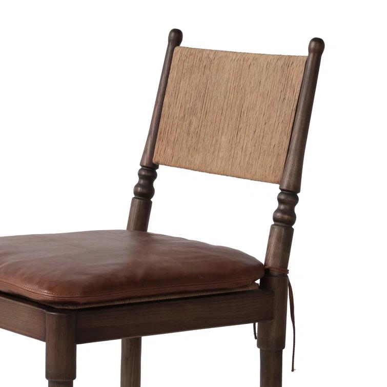 Fayth Bar and Counter Stool by Amber Lewis x Four Hands - Mahogany Leather / Bar