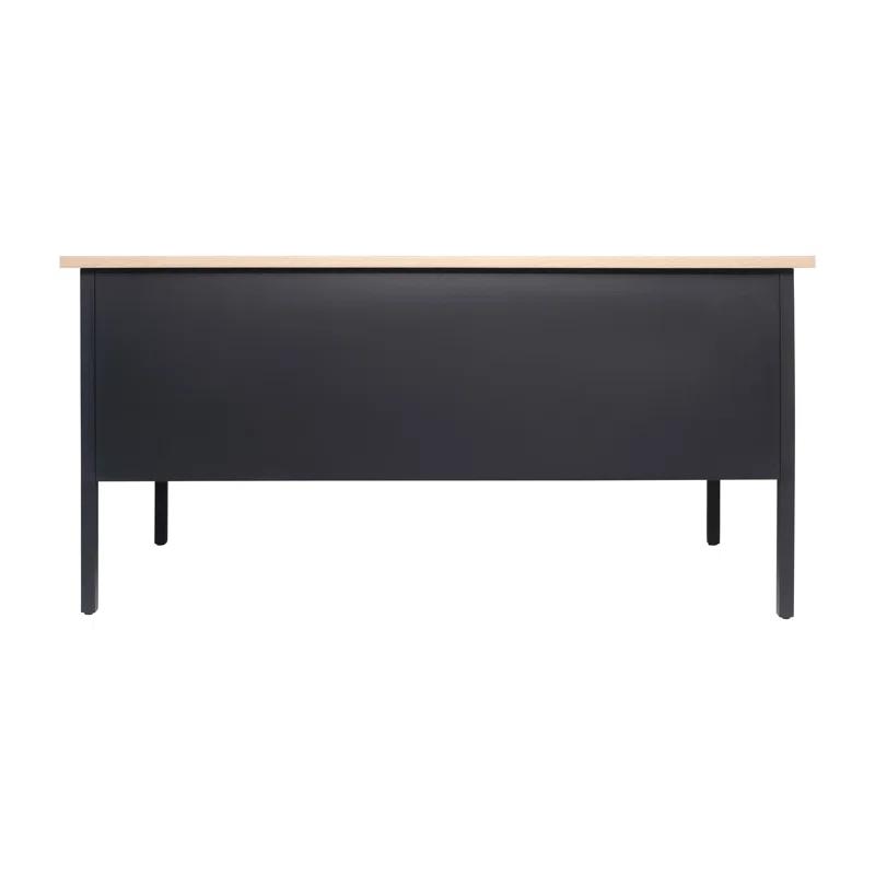 Flash Furniture Cambridge 60" Commercial Double Pedestal Desk with 5 Locking Drawers